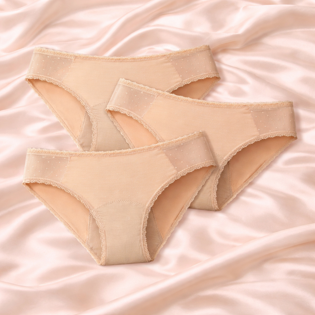 Pack de bragas menstruales 3 colores (flujo medio)
