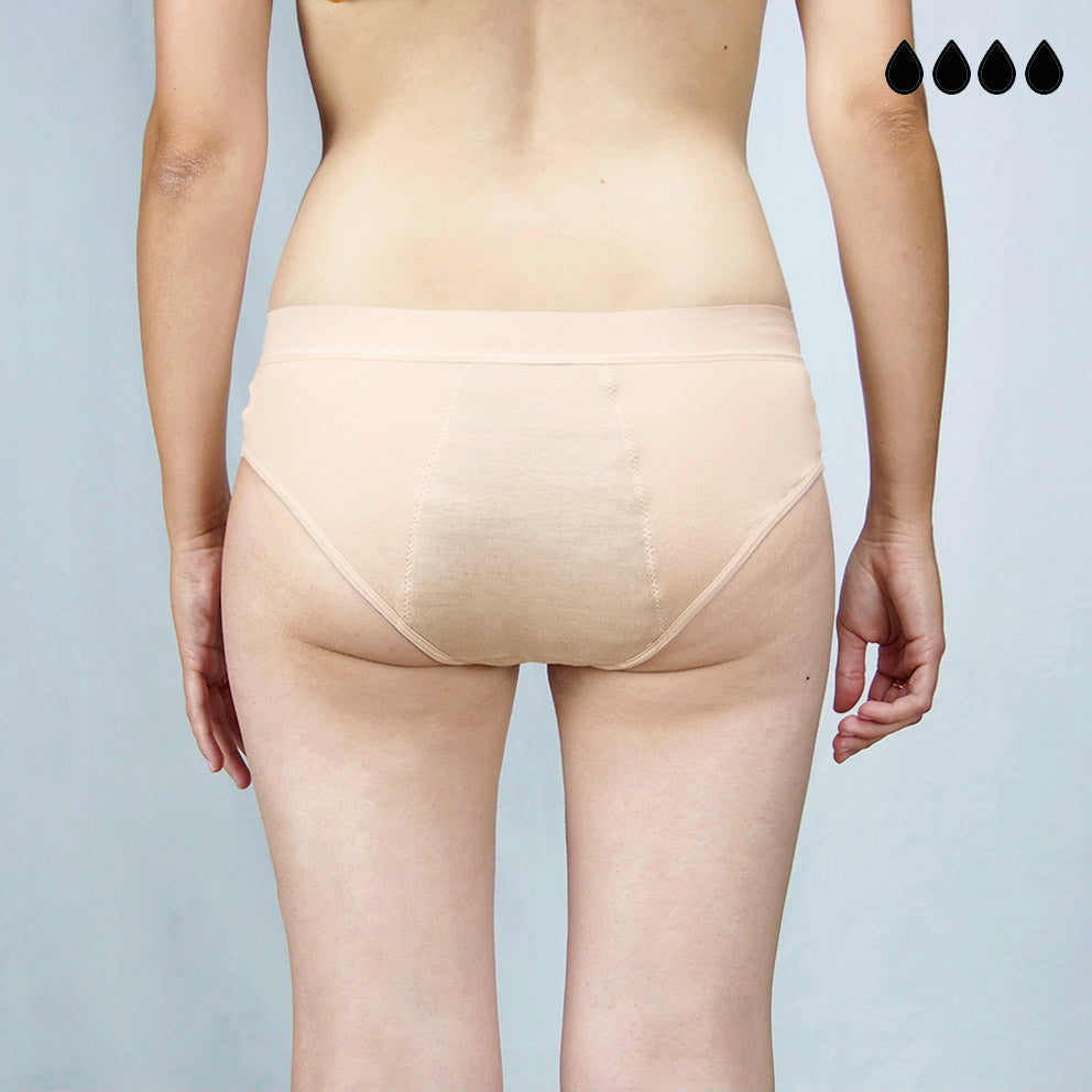 Braga menstrual individual en 5 colores (flujo abundante)