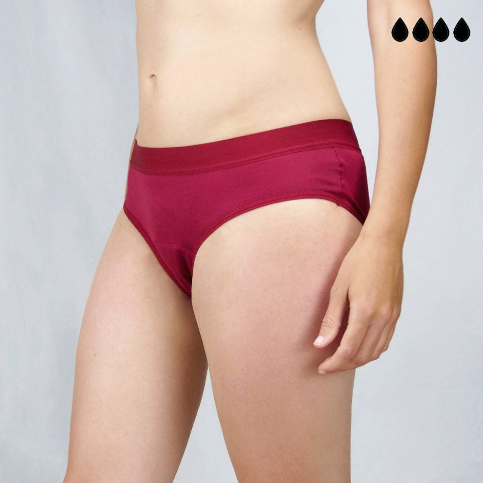 Braga menstrual individual en 5 colores (flujo abundante)