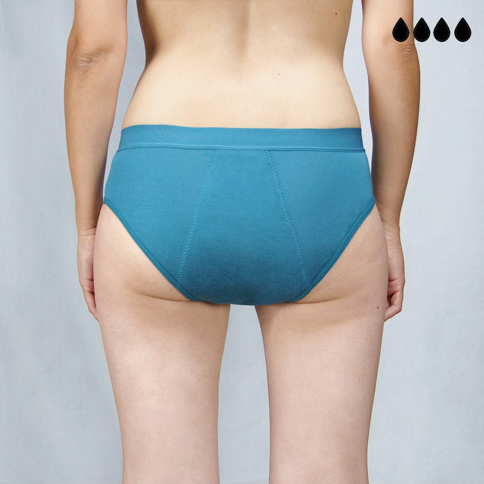 Braga menstrual individual en 5 colores (flujo abundante)
