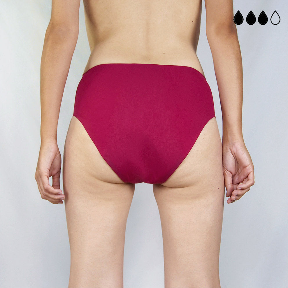 Packs 10 bragas menstruales sin costuras en 4 colores (flujo medio)