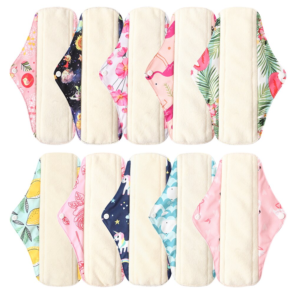Pack mixto de 10 compresas reutilizables (3+bolsita gratis)