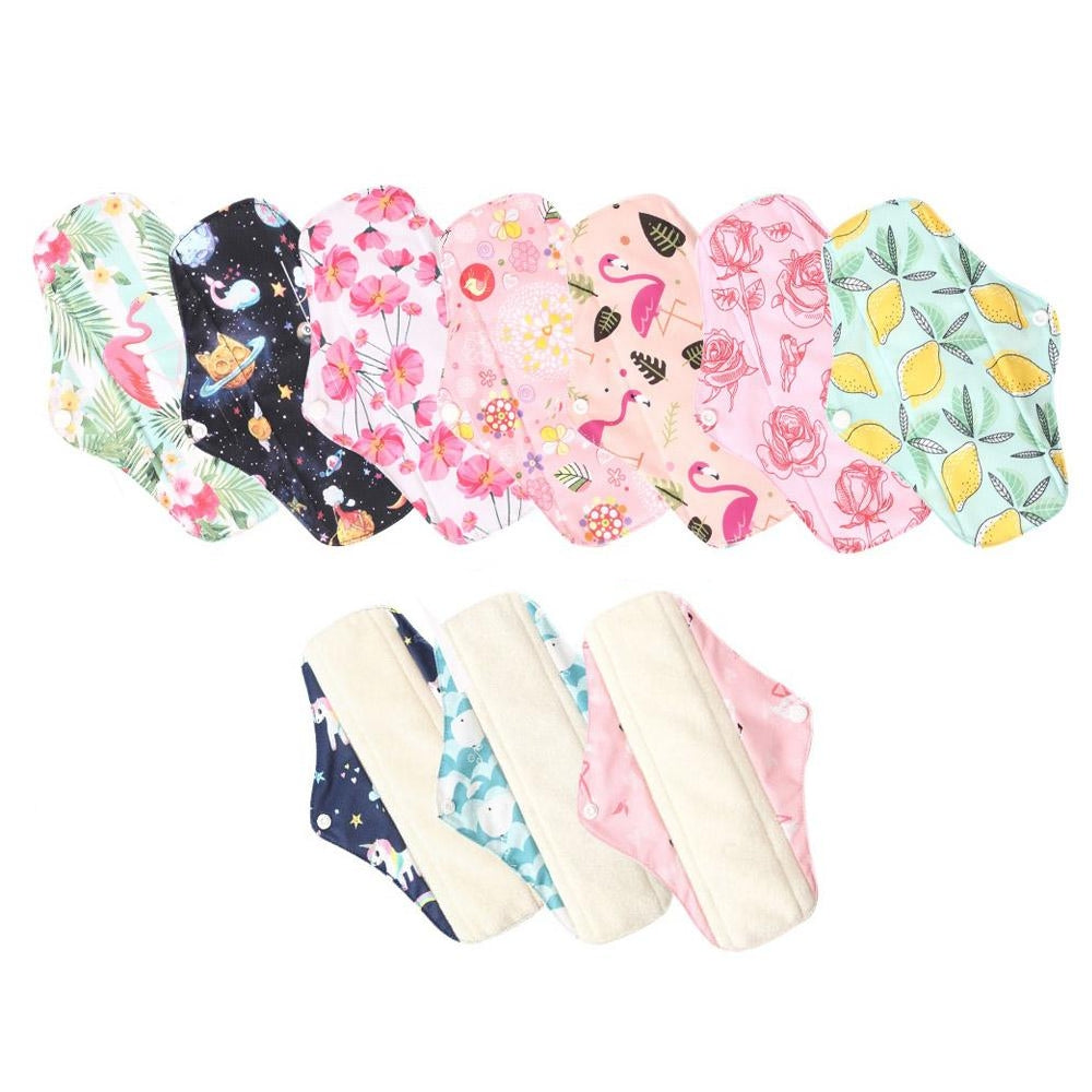 Pack mixto de 10 compresas reutilizables (3+bolsita gratis)