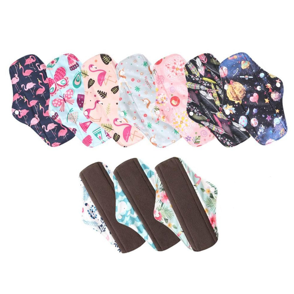 Pack mixto de 10 compresas reutilizables (3+bolsita gratis)