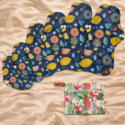 Pack mixto de 6 compresas reutilizables (+bolsita gratis)