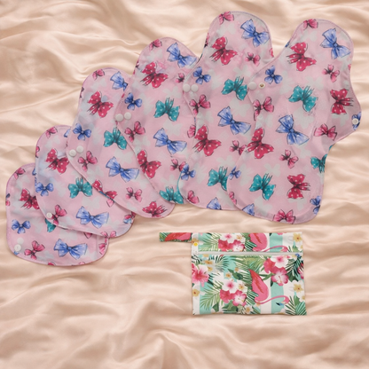 Pack mixto de 6 compresas reutilizables (+bolsita gratis)