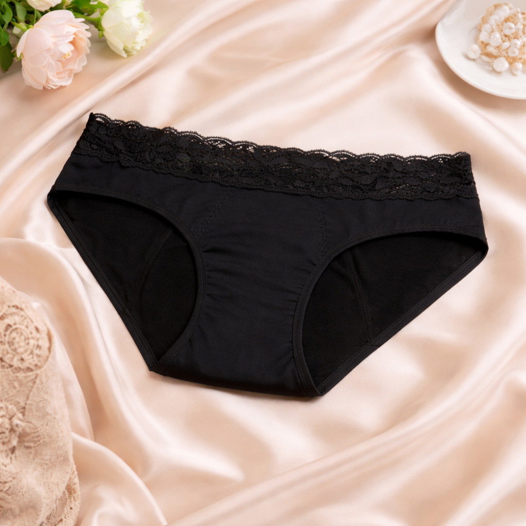Packs de bragas menstruales con encaje (flujo medio)