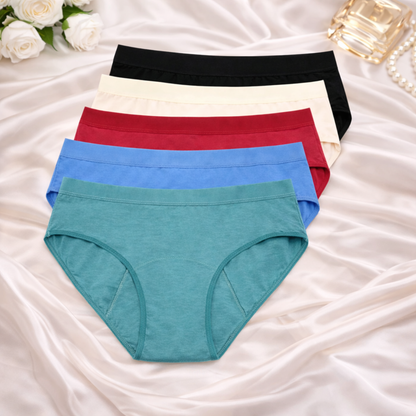 Pack de bragas menstruales 5 colores (flujo abundante)