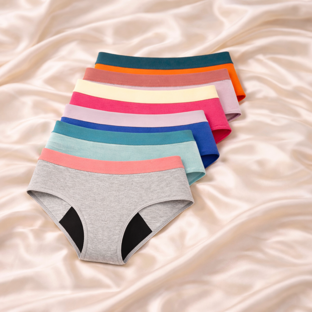 Braga menstrual individual en 6 colores (flujo medio)