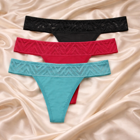 Pack de tangas menstruales 3 colores (flujo ligero)