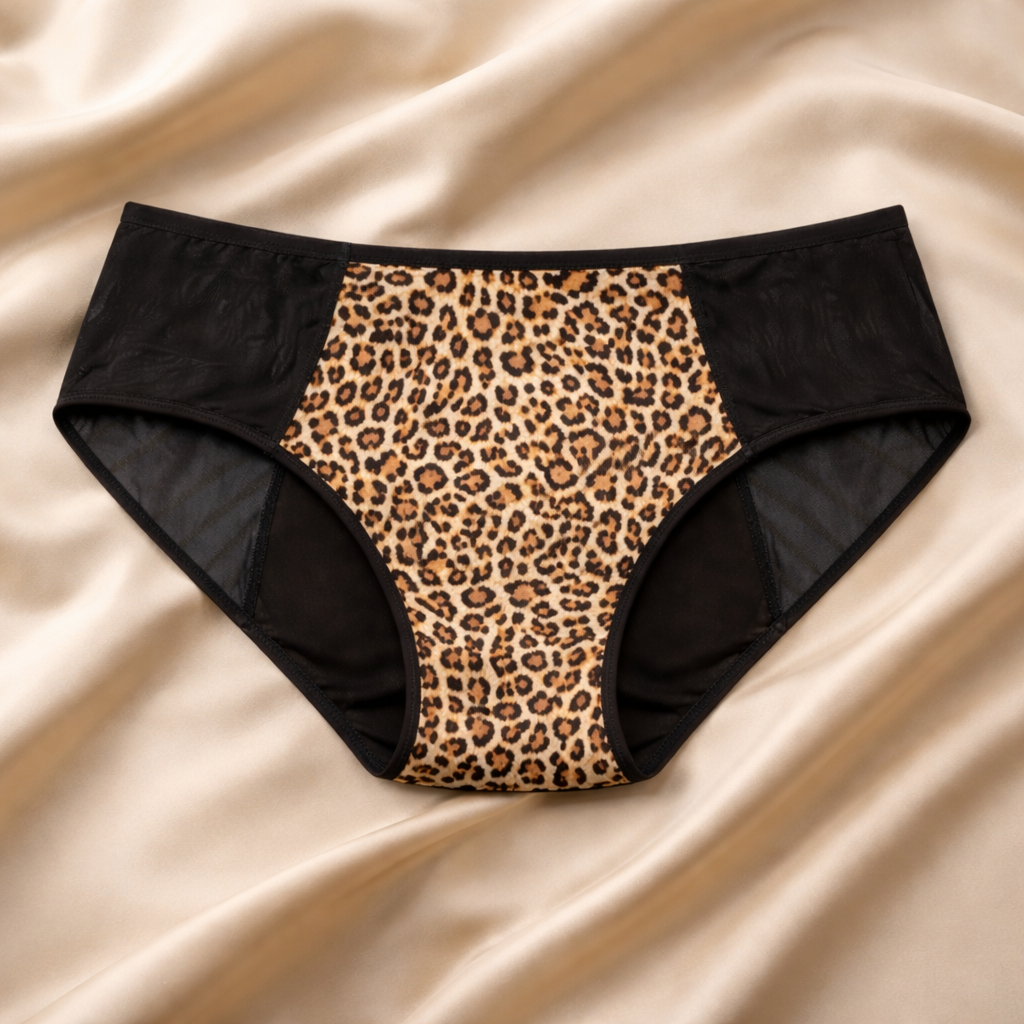 Braga menstrual individual con transparencias (flujo abundante)