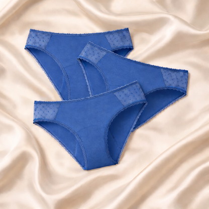 Braga menstrual individual con plumeti en 5 colores (flujo medio)
