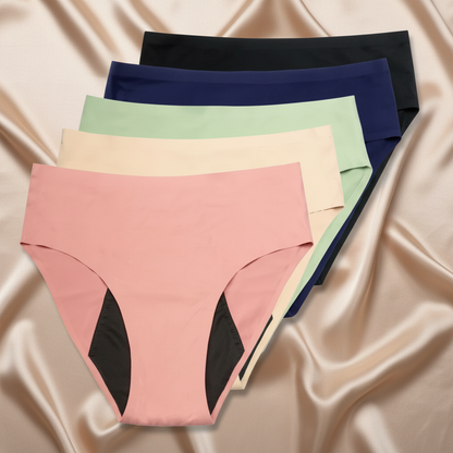 5 bragas menstruales sin costuras (flujo medio)