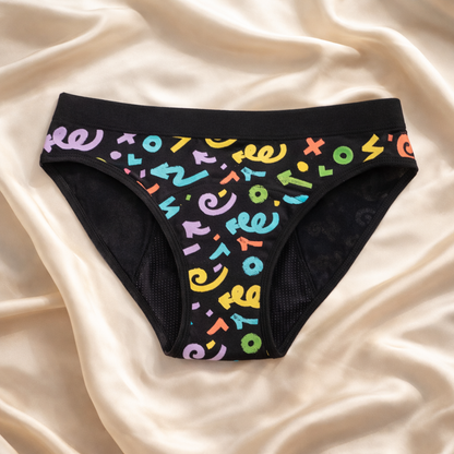 Pack 9 bragas menstruales para adolescentes (flujo medio)