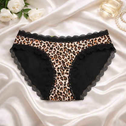 Braga menstrual individual de leopardo (flujo ligero)