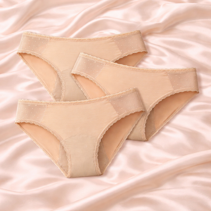 Braga menstrual individual con plumeti en 5 colores (flujo medio)