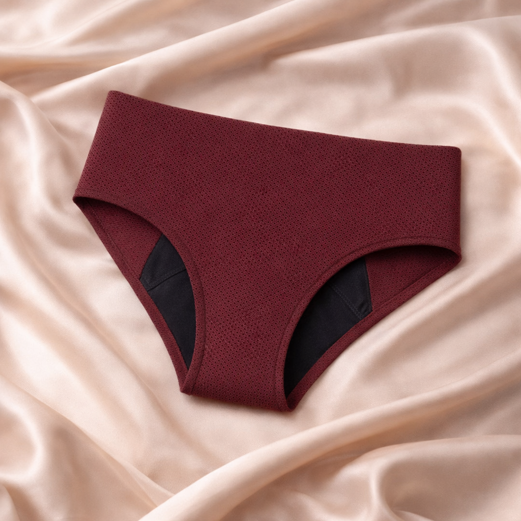 Packs 10 bragas menstruales sin costuras en 5 colores (flujo medio)