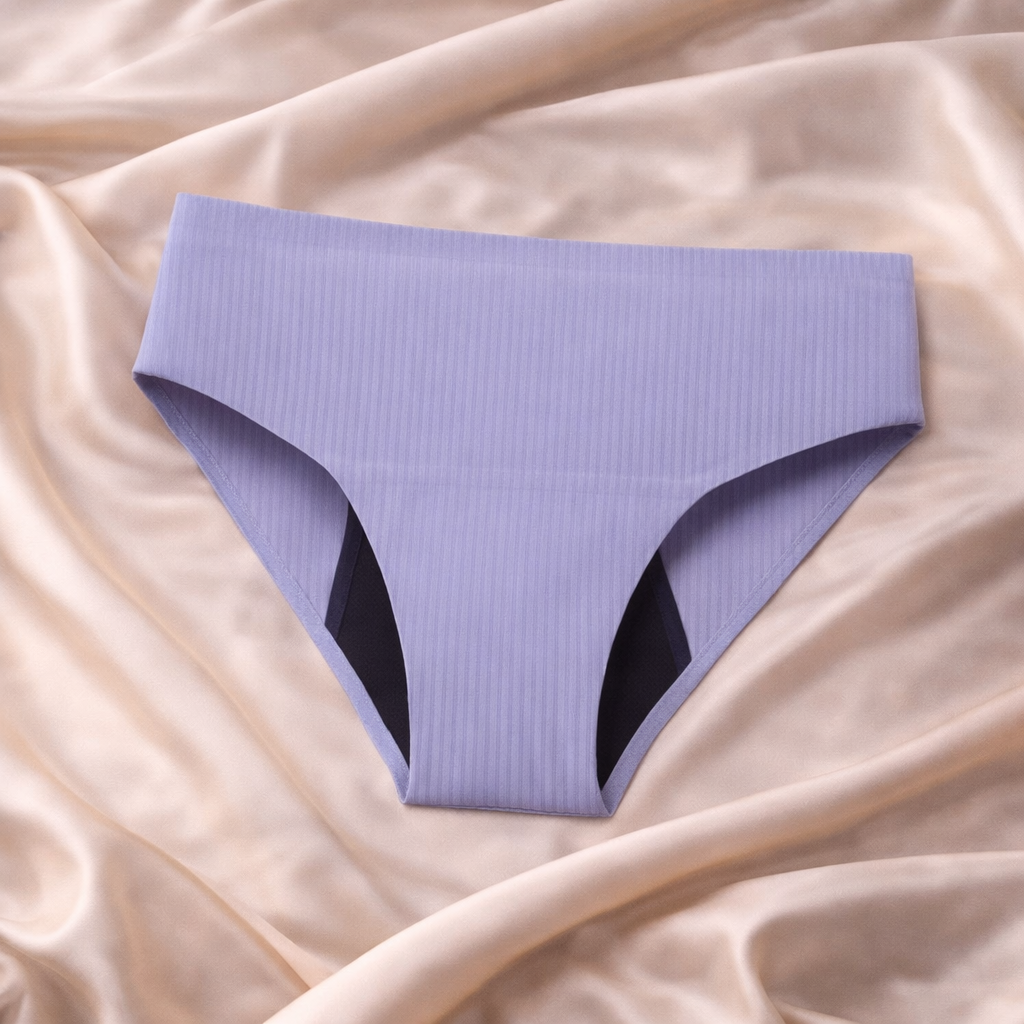 Packs 10 bragas menstruales sin costuras en 4 colores (flujo medio)