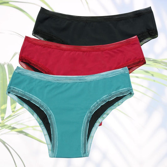 Pack de bragas menstruales brasileñas 3 colores (flujo ligero)