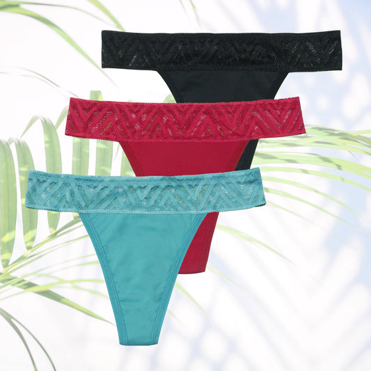 Pack de tangas menstruales 3 colores (flujo ligero)