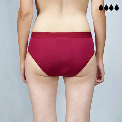Braga menstrual individual en 5 colores (flujo abundante)