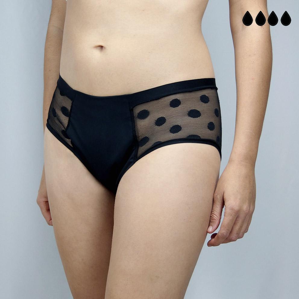 Pack de 4 bragas menstruales Valeria (+bolsita gratis)