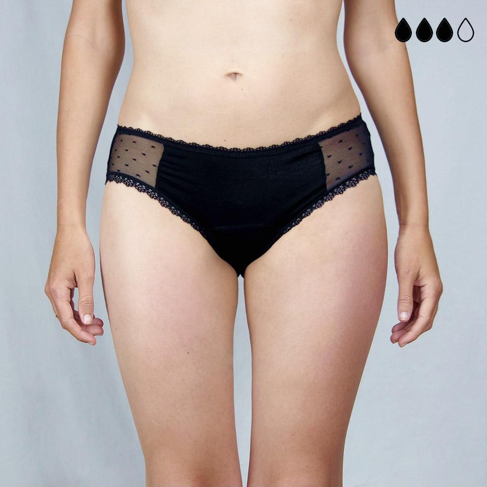 Pack de 4 bragas menstruales Valeria (+bolsita gratis)
