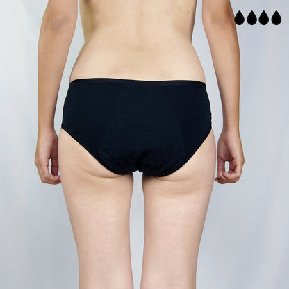 Braga menstrual individual plumeti en 3 colores (flujo medio)
