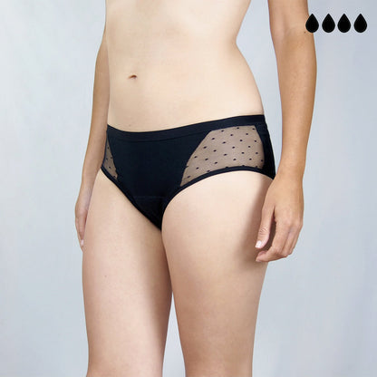 Braga menstrual individual plumeti en 3 colores (flujo medio)