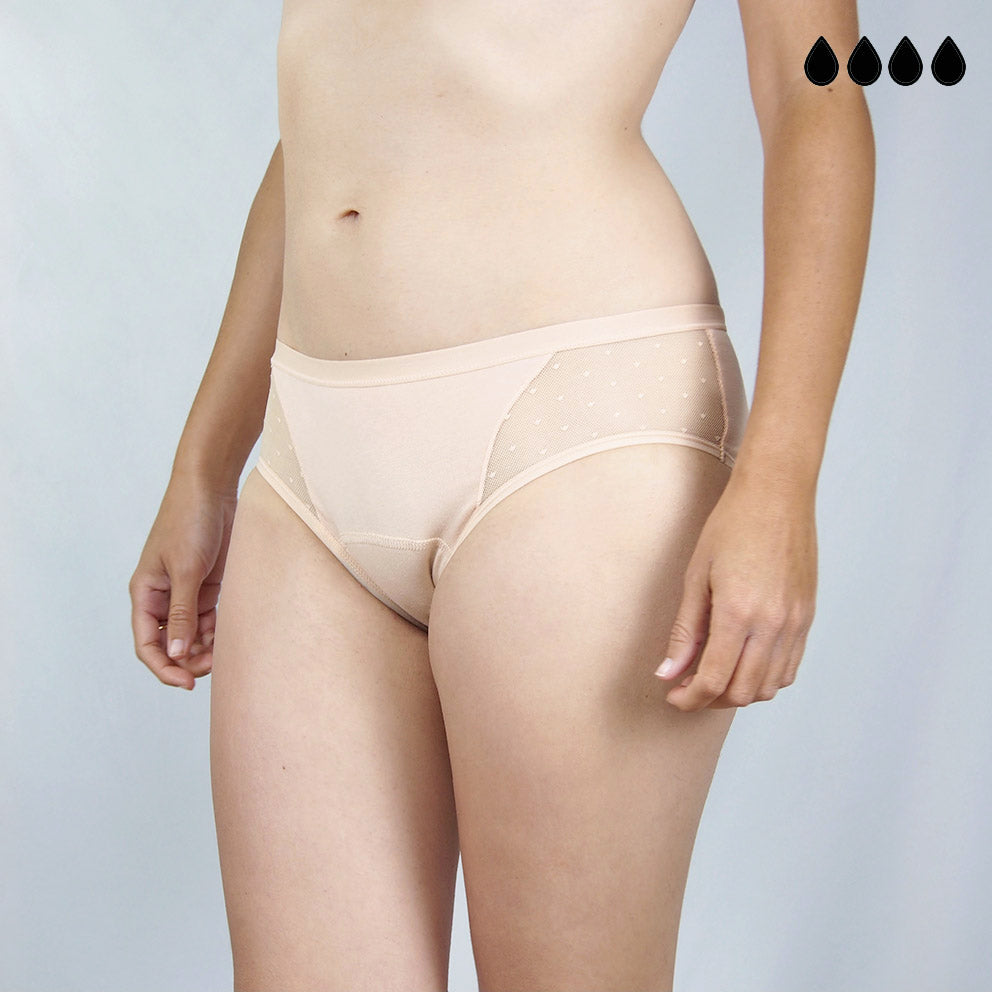 Braga menstrual individual plumeti en 3 colores (flujo medio)