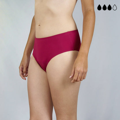 Packs 10 bragas menstruales sin costuras en 4 colores (flujo medio)