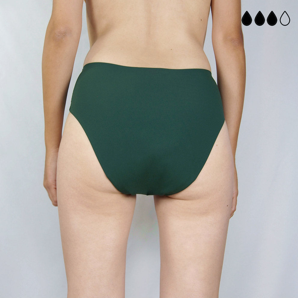 Packs 10 bragas menstruales sin costuras en 4 colores (flujo medio)