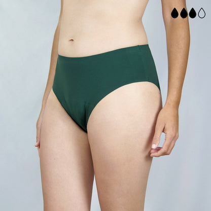 Packs 10 bragas menstruales sin costuras en 4 colores (flujo medio)