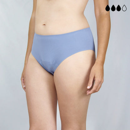 Packs 10 bragas menstruales sin costuras en 4 colores (flujo medio)