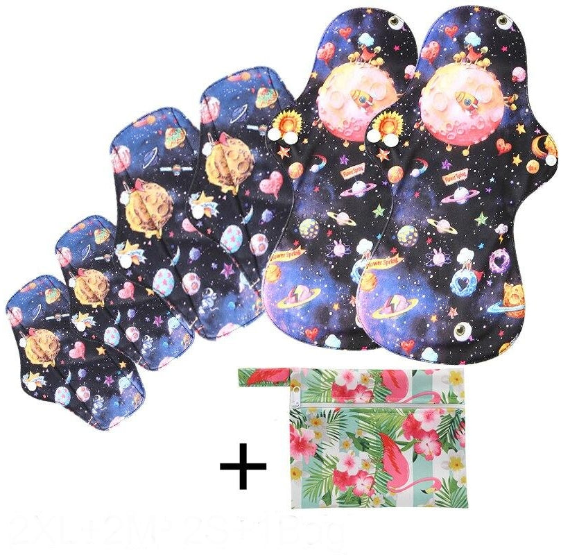 Pack mixto de 6 compresas reutilizables (+bolsita gratis)