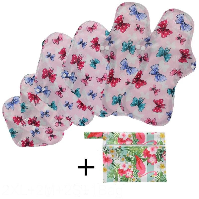 Pack mixto de 6 compresas reutilizables (+bolsita gratis)
