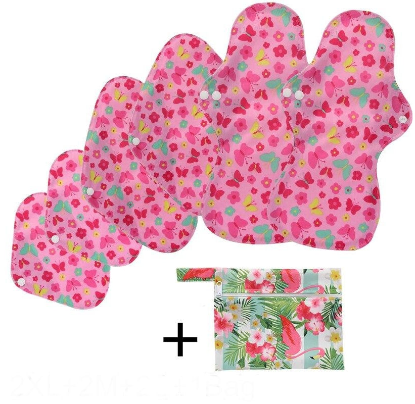 Pack mixto de 6 compresas reutilizables (+bolsita gratis)