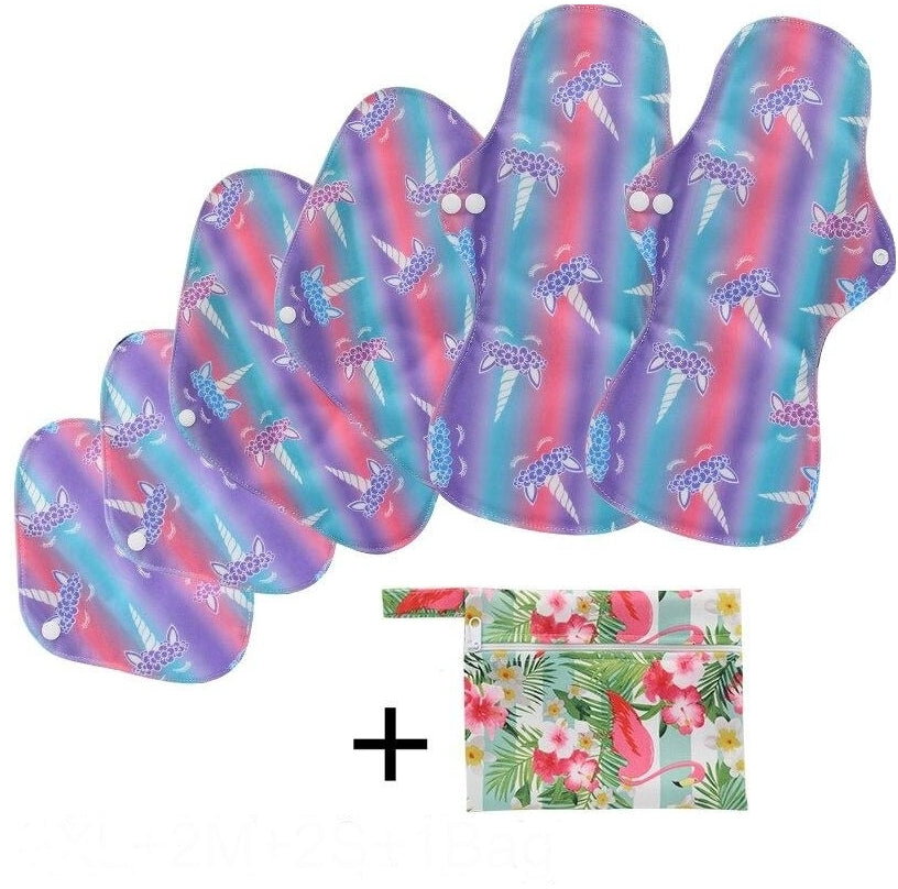 Pack mixto de 6 compresas reutilizables (+bolsita gratis)